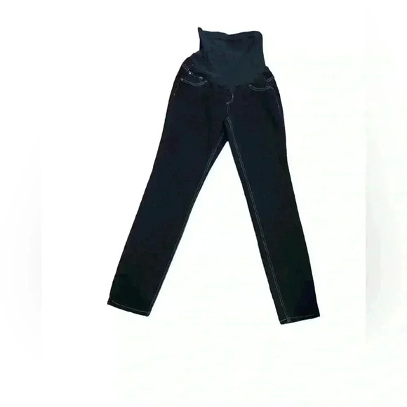Indigo blue maternity jeans - Picture 1 of 4